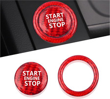 Car Push Start Button Cover Compatible with Audi,Cool Aluminum Engine Start Butt