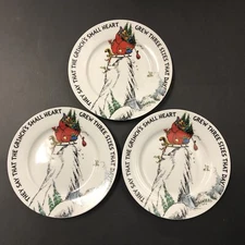 Zrike Brands The Grinch Whoville Adventure Salad 8” Plates Set of 3 Brand New