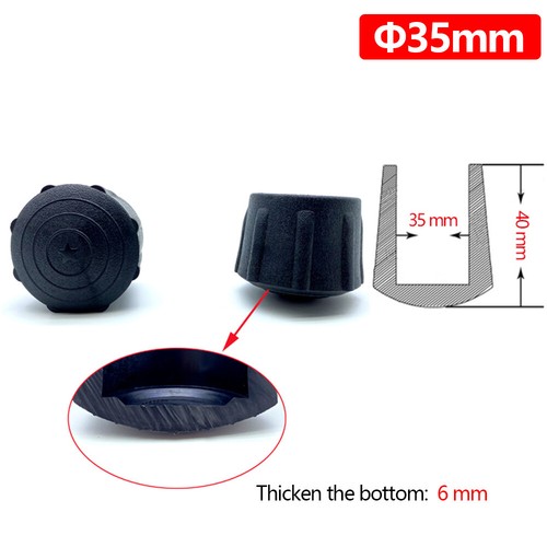 Dia 10mm-35mm Round Rubber Chair Table Feet Cap Furniture Tube Leg Tip Cover Pad - Picture 19 of 19