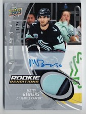 2022-23 Trilogy Rookie Renditions Patch Autograph #RR-38 Matty Beniers 17/25