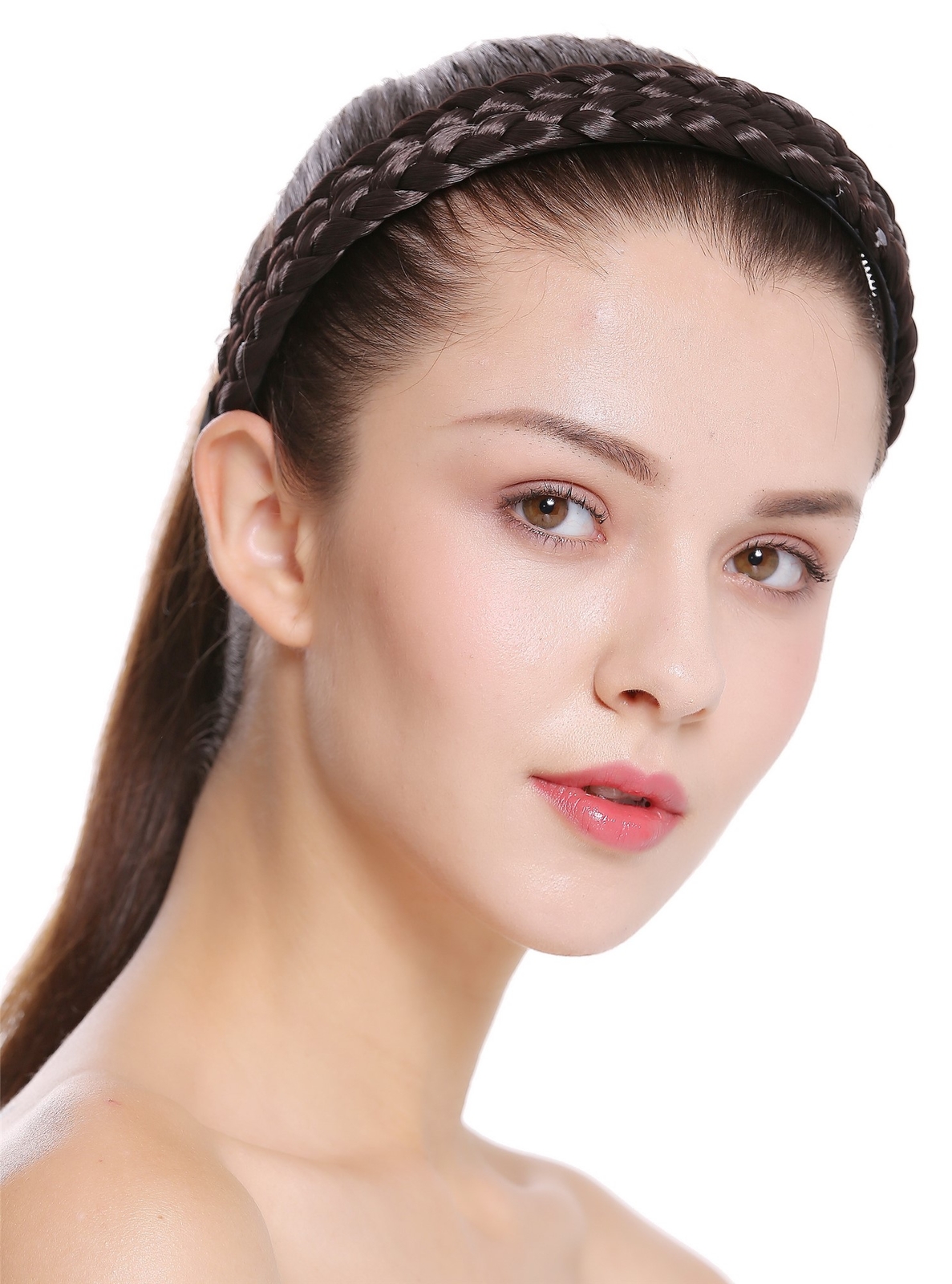 Braided Dark Brown Traditional Hairband Headband Costume CXT-002-004