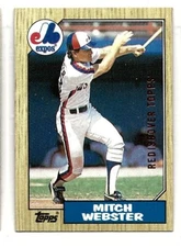 2017 Topps Rediscover Topps Buyback 1987 Mitch Webster Bronze Foil #442