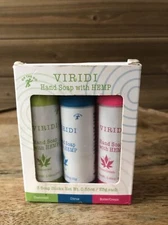 Viridi Travel Soap Sticks Moisturizing Hemp Soap Buttercream, Citrus, Unscented 