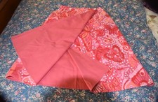 Vintage Pink cotton reversible wrap skirt, butterfly print tailored fit, no size