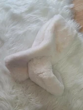 LAUREN CONRAD Women's  Beige  Faux FUR Pull Through WINTER STOLE SCARF NWT