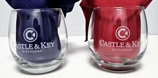 2 copas de vino/rocas Castle & Key Distillery (whisky bourbon)