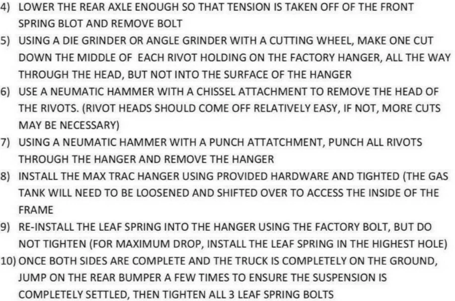 Perchas traseras de 4" MaxTrac 423740 para Ford F250/F350 Super Duty 1999-2007 PU Foto 4 de 4