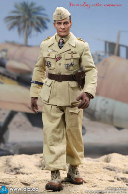 Did 1/6 D80154 Wwii German Luftwaffe Flying Of Africa Hans-Joachim Marseille
