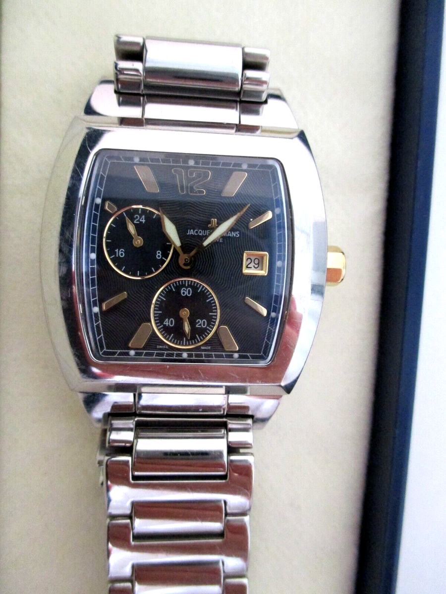 Jacques Lemans Geneve G120 Blue Dial Sapphire Crystal Chronograph Watch Mens jacques lemans geneve - Gem main image 3