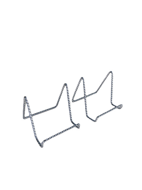 2 x SILVER IRON WIRE EASELS DISPLAY CANVAS PICTURE ARTWORK PLATE STAND AA-02-S