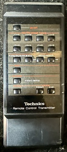 Genuine TECHNICS EUR64146 STEREO Remote Control for HIFI Tuner CD Player TESTED - Zdjęcie 6 z 6