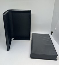 2 NEW TOP QUALITY BLACK VIDEO CASE VHS LIBRARY CASE W/FULL SLEEVE PSV10 A GRADE