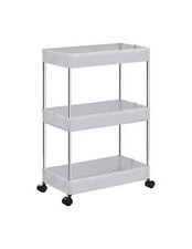 Carrello Carrellino Con Ruote Porta Oggetti 3 Ripiani Cucina Multiuso Mobile