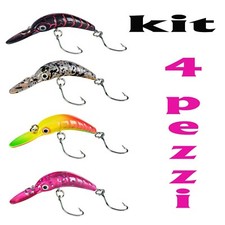 Crank Pesca Trout Area Artificiali Trota Spinning Lago Fiume Esca  Kit 4 Pezzi