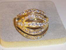 Tansanit Silber Cluster Ring vergoldet