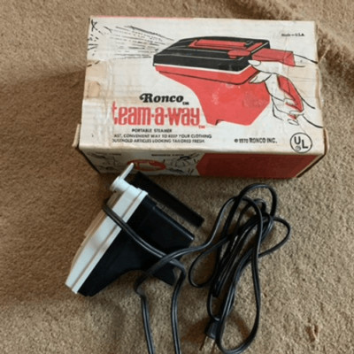 Vintage Ronco 1970 Steam-A-Way Portable Steamer