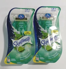 2 of Skintimate Sensitive Skin Women's Disposable Razors, 4-Blades, 4-Razors