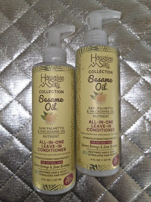 Hawaiian Silky Vegan Sesame Oil All-In-One Nutrient Leave-In-Conditioner Lot 2