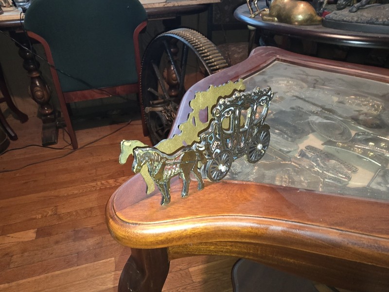 Brass Horse Carriage Napkin Holder
