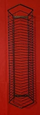 Wall Mounted Black Wire Metal 30+ Cd Game Tower Holder Media Storage Vintage 20"