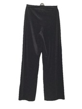Nutmeg NEW Black Velvet UK 10 Occasion Dresspants Flare Wide Leg Trousers L30?