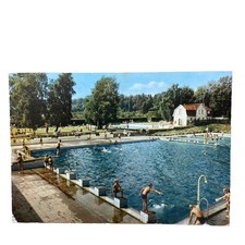 Postkarte AK Kellinghusen Schwimmbad Gelaufen 1968