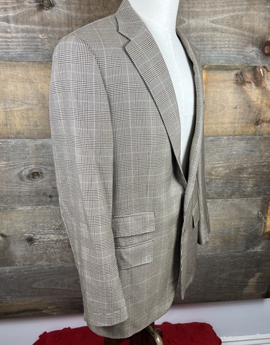 Blazer Abrigo Deportivo Polo Ralph Lauren Para Hombre Pata de Gallo Lana Seda Hecho en Italia 44 - Imagen 4 de 11