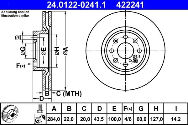 2X Bremsscheibe Vorderachse FüR Fiat Opel Grande Punto Van Kasten/SchräGheck Evo-image