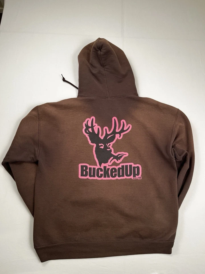 Sudadera con capucha Gildan 2005 vintage marrón descolorida por el sol. Defectos menores. (en la foto) Foto 2 de 4