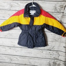 Columbia vintage black, yellow, red kids winter coat - boys 6-7
