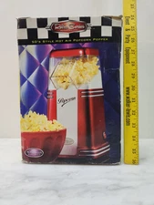 Nostalgia Electrics 50's Style Hot Air Popcorn Popper Maker Hot Rod Box