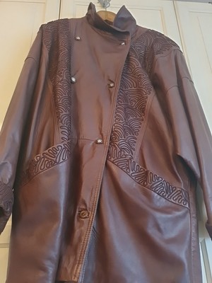Vintage 80er Lammnappa Lederjacke Signe Incognito 44 Zierbiesen Schulterpolster