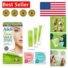 Hypoallergenic Facial Wax Strips - At Home Hair Removal Kit for All Skin Types