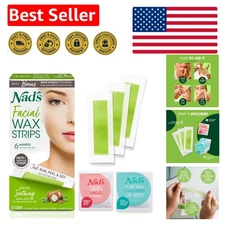 Hypoallergenic Facial Wax Strips - At Home Hair Removal Kit for All Skin Types