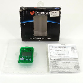 Sega Dreamcast Visual Memory Unit Green HKT-7000 With Original Box Tested READ