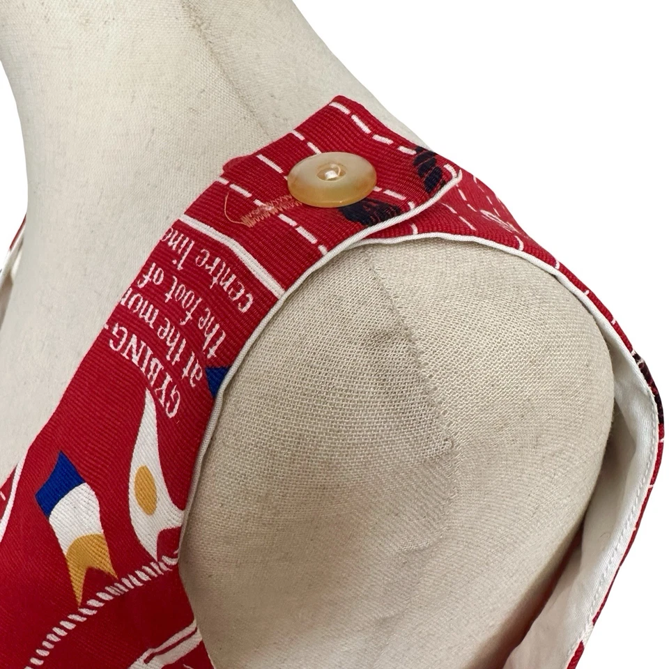 Vtg 60’s Lady In Waiting Maternity Two Piece Shorts Set 8 Novelty Nautical Print - Image 4 of 4