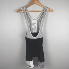 PANACHE Cycling Men’s Small Bib Shorts  Black & White Padded Biking