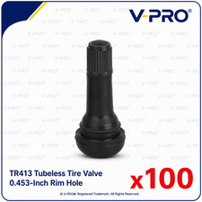 Lot 100 Tr 413 Snap-in Tire Valve Stems Short Black Rubber Most Popular Valve Lot 100 Tr 413 Snap-in Tire Valve Stems Short Black Rubber Most Popular Valve