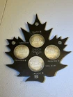 1965 Canada Silver Dollar Variety Set In Rare Maple Leaf Capital Plastics Holder