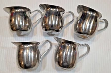 Vollrath  Stainless Steel  Bell  Creamer / Pitcher   Lot of 5   ( 4 oz )