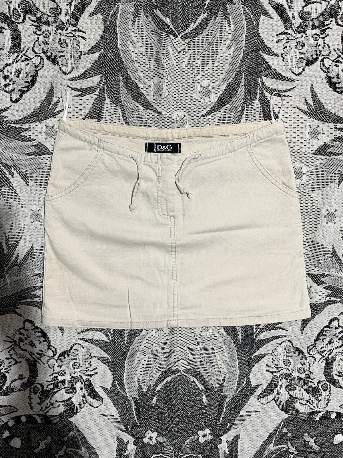Women's Linen Skirt Dolce & Gabbana Size S 27 Italy Itierre Vintage Rare