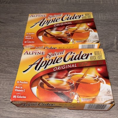 2 Alpine Spiced Apple Cider Instant Drink Mix Original 10 Ct Boxes Exp 10/2027