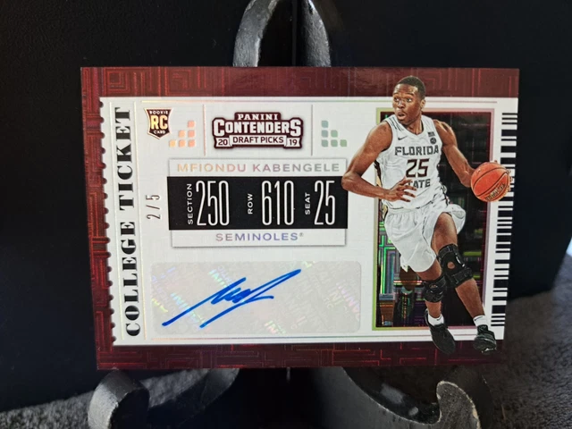 2019-20 Panini Contenders Draft Picks Mfiondu Kabengele SSP AUTO #2/5!