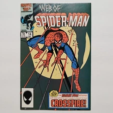 Web Of Spider-Man #14 (1986) Black Suit Costume, Mark Beachum Cvr ~ VF/VF+  ~A1