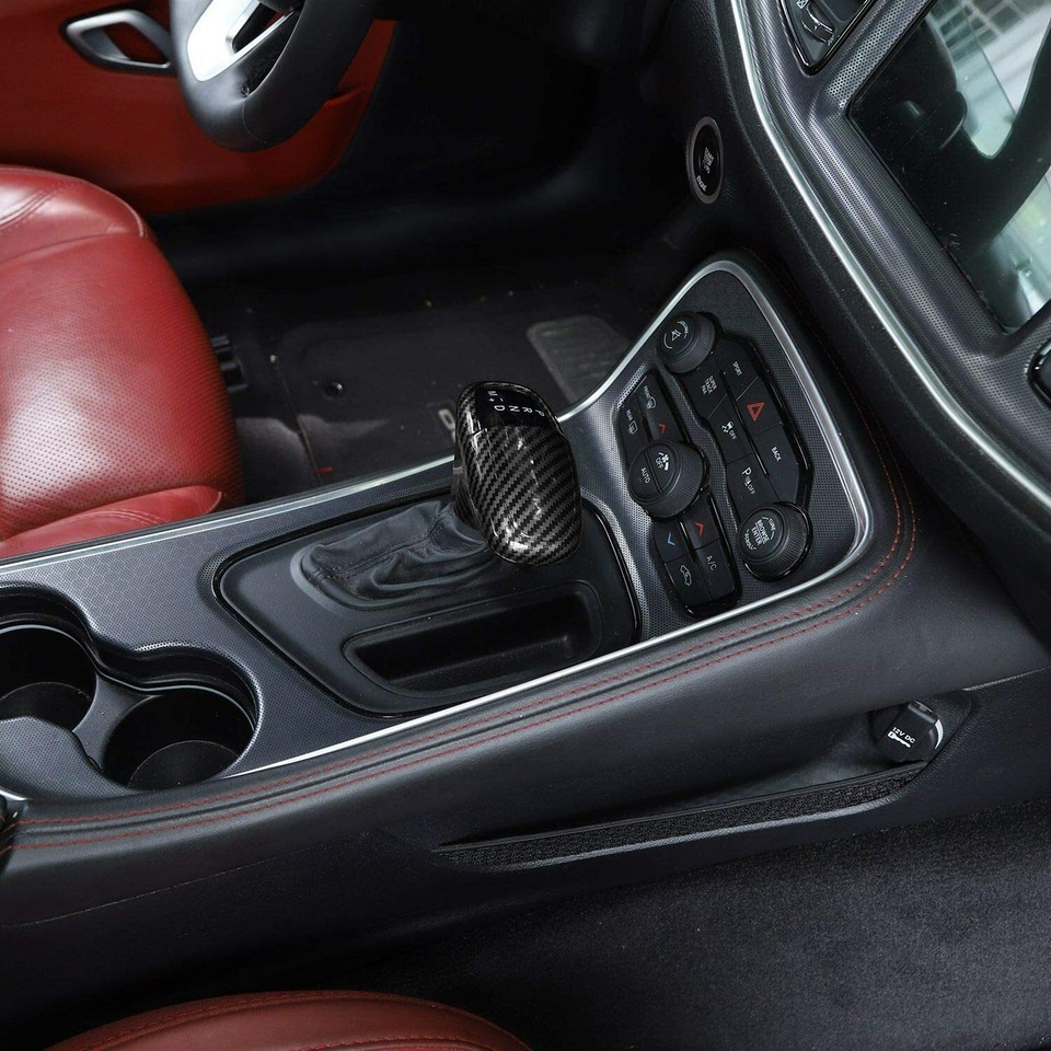 Green Gear Shift Knob Decor Cover Trim For 2015+ Dodge Challenger & Charger – 3-Piece Set 4 thumbnail image