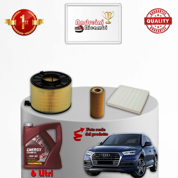Set Service 3 Filter Und ÖL Audi Q5 Fy 2.0 180KW 245CV Von 2018--image