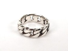 Unisex Sterling Silver Link Ring Size 10