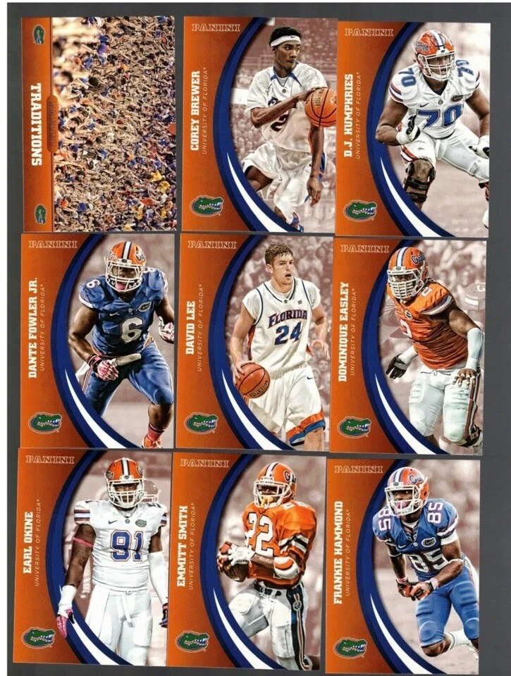 2015 PANINI FLORIDA GATORS MULTI-SPORT 83 КАРТЫ БАЗОВЫЙ НАБОР TEBOW EMMITT BEAL - Изображение 2 из 4