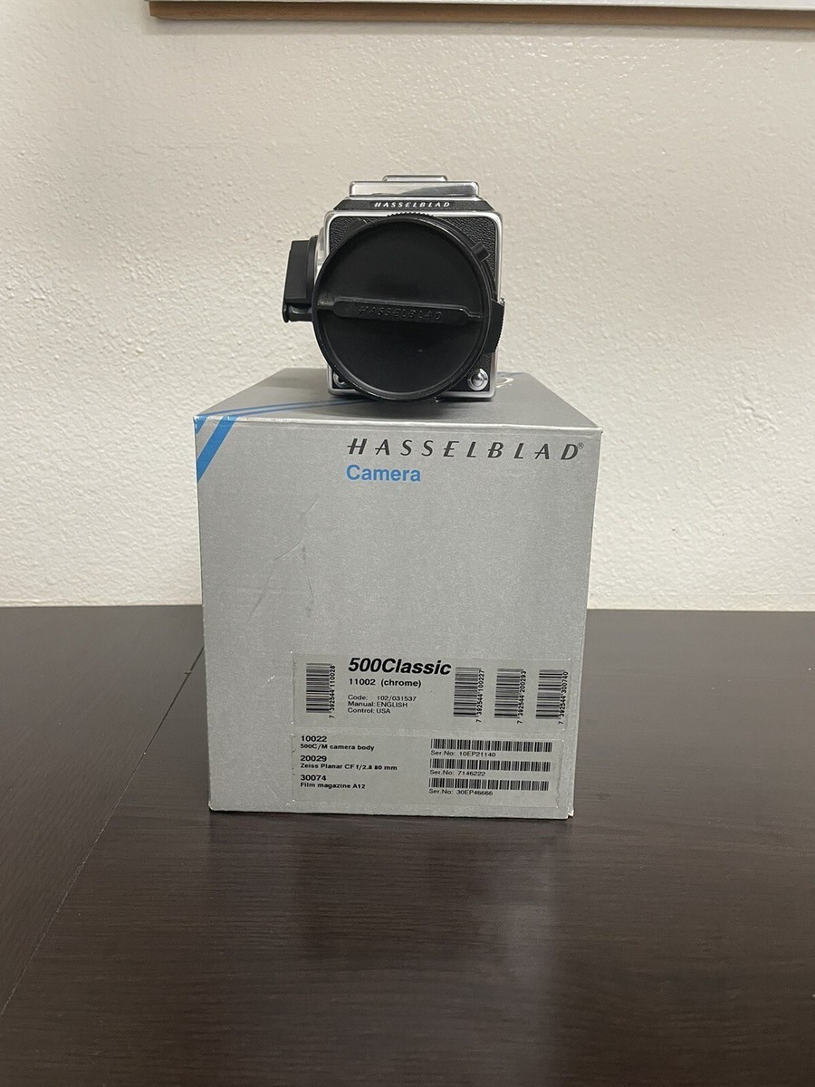 Hasselblad 500CM Body + 80mm f2.8 Planar CF Lens & A12 Film Back