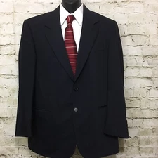 Mark Alexander Mens Size 42 Reg Navy Blue Virgin Wool Blazer